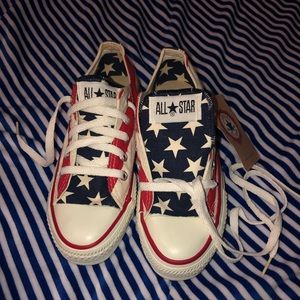 Youth size 2 American Flag converse  NWT